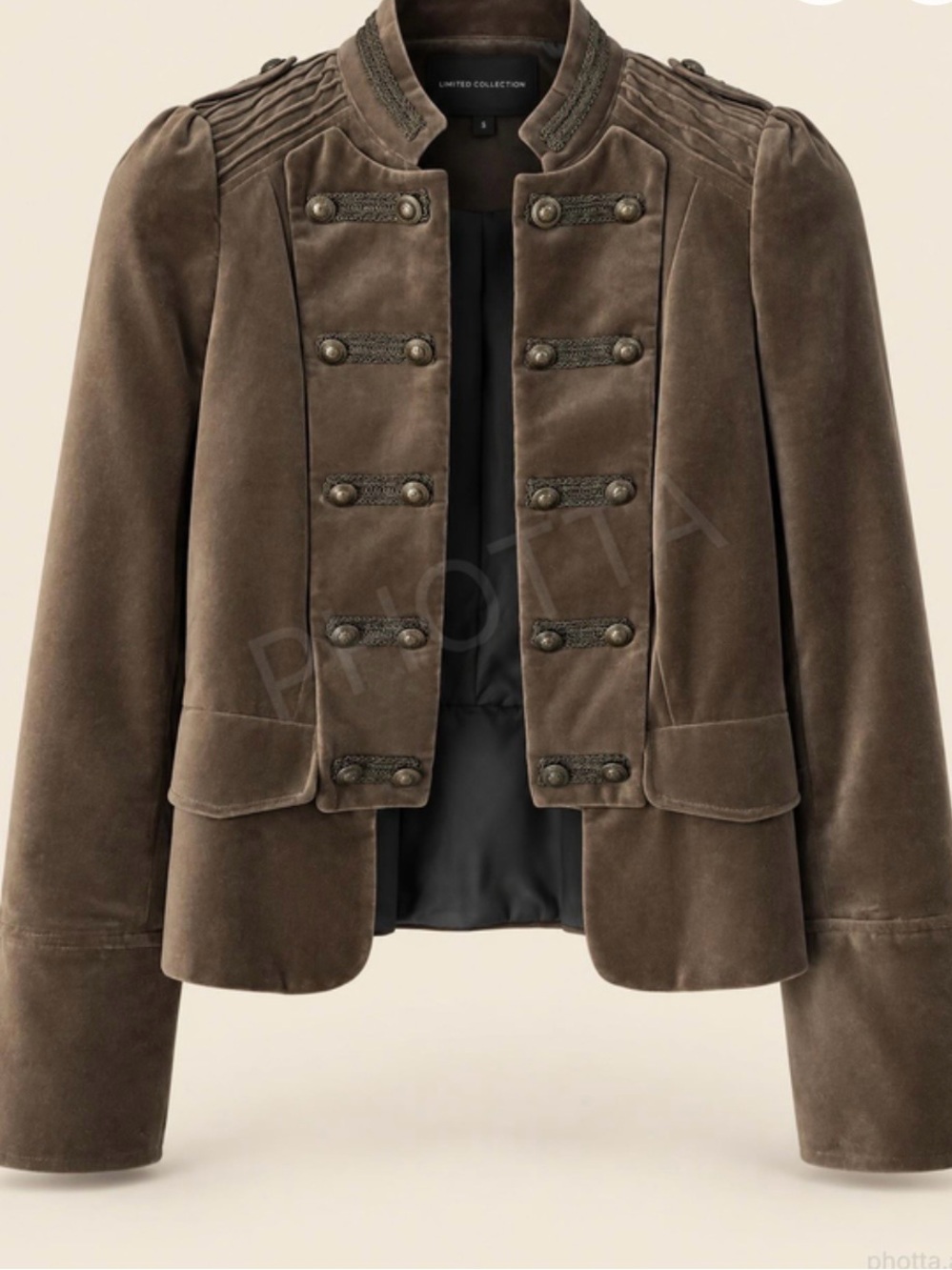 M&S London Limited Collection Velvet Military-Style Jacket